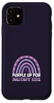 Coque pour iPhone 11 Purple Up pour enfants militaires, enfant militaire arc-en-ciel violet