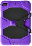 Coque pour iPad Mini 5 2019/iPad Mini 4 avec Support, Coque structurelle Robuste 3 en 1 avec Support adhérent, Violet