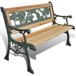 Banc extérieur bébé banc enfant jardin siège en bois décoration animale