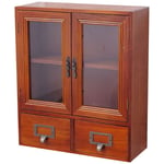 Tlily - CoréEn Style Vieux Bois Armoire de Rangement de Bureau Type de Tiroir BoîTe de Rangement CosméTique Armoire de Rangement de Parfum