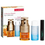 Clarins Double Serum Eye Value Pack naisille: silmäseerumi, 20 ml + silmämeikinpoistoaine, 50 ml + ripsiväri Lift & Curl, 3 ml