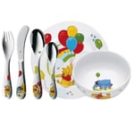 WMF Collection Winnie l'ourson, Set de 6 Couverts de Table pour Enfants, INOX 18/10 Cromargan, Porcelaine, Adapté aux Enfants de 3 Ans et Plus, Ludique, Compatible Lave-Vaisselle 1283509964