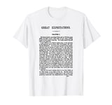 Great Expectations Charles Dickens First Page T-Shirt