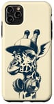 iPhone 11 Pro Max Giraffe w Headphones DJ Music Gamer Streamer Case