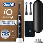 Oral-B iO 6 Brosse À Dents Électrique Noire Pour Adultes,5 Modes De Nettoyage Avec Blancheur Et Douceur,Capteur De Pression Pour