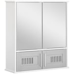 Bathroom Mirror Cabinet Wall Mount Storage Cupboard Door and Shelves