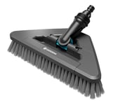 Gardena Cleansystem Brosse à Manche Souple Flex : Nettoyage Surfaces sensibles, Forme Triangulaire, Poils Souples, Articulation pivotante, raccord au Manche Cleansystem, Grandes Zones (18812-20)