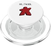 No, I'm Red Meeple Jeu de société Merch (cadeau pour les joueurs) PopSockets PopGrip pour MagSafe