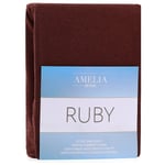 AmeliaHome Ruby -muotoonommeltu lakana, ruskea 180x200