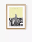 EAST END PRINTS Becks Norf Design 'New York Yellow' Framed Print