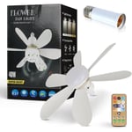 Ventilateur De Plafond Avec Lampe, E27 Tête Dimmable Socle Ventilateur Plafond Lumiere Avec Télécommande, 3 Température De Co[J566]