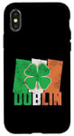 iPhone X/XS Shamrock Clover On Vintage Irish Flag Dublin Ireland Pride Case