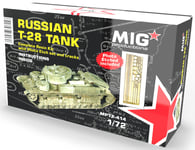 Russian T-28 Réservoir 1:72 Plastique Model Kit Mig