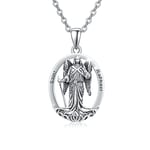 ZIPPICE Saint Raphael Necklace, 925 Sterling Silver Necklace, Archangel Pendant Necklace, Amulet Jewellery Gift for Women Teenager Boys Girls (Saint Raphael Necklace)