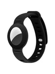 Lippa Silicone Wristband for AirTag and Smart Finder Black