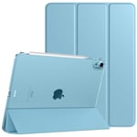 TiMOVO Coque pour iPad Air 11 Pouces M2 2024, iPad Air 5/4e Gén (2022/2020), Étui de Protection Magnétique Mince avec Dos Transparent, Étui Sommeil/Réveil Auto, Bleu Brumeux