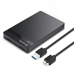 SALCAR 2,5 Pouces USB 3.0 Disque Dur SSD Boîtier, Case, Adaptateur, pour 9.5mm 7mm Disque Dur 2.5" SATA et SSD USB 3.0 Câble, sans Outil