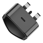 25W USB C Plug, Fast USB C Charger Plug Type C Charging Plug UK USBC Power Adapter Charge Head PD Wall Charger Plug for iPhone 16 15/15 Plus/15 Pro/15 Pro Max, 14/13/12/11, Samsung Galaxy, iPad