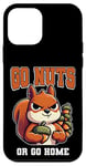 Coque pour iPhone 12 mini Écureuil amusant pour hommes, femmes, enfants – Go Nuts Or Go Home