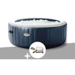 Kit spa gonflable Intex PureSpa Blue Navy rond Bulles 4 places + Kit d'entretien