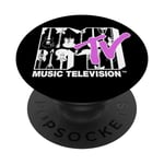 MTV Black And White Guitars Pink TV PopSockets PopGrip Adhésif