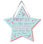 Friends Are Like Stars Hanging Plaque With Ribbon More Than Words Gift