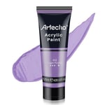 Artecho Peinture Acrylique 120ml Violet Clair, Acrylic Paint, Peinture pour Toile, Tissu, Bois, Roche, Papier, Verre.