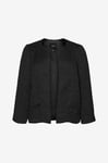 Vero Moda Curve - Kavaj vmCanesa LS Short Tweed Lurex Blazer - Svart