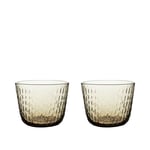 Marimekko - Syksy Glass Tumbler 2 dl - Set of 2 Brown - Matti Klenell - Brun