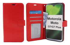 Crazy Horse Wallet Motorola Moto G7 / Moto G7 Plus (Röd)