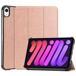 iPad Mini 8.3 (gen 6) Kotelo Taitettava Smart Ruusukulta