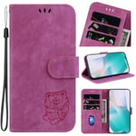 Yhteensopiva Xiaomi Mi 10t / 10t Pro 5g kohokuvioidun Cute Tiger Flip Folio -lompakkokotelon korttitaskupidikkeen kanssa