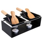 Linxor - Appareil à raclette à la bougie en métal, spatules + bougies incl - 2p