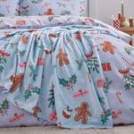 Catherine Lansfield Gingerbread Fleece Throw Blanket 130cm x 170cm