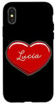 iPhone X/XS Hand Drawn Heart Lucia - First Name Hearts I Love Lucia Case