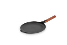 Woll Eco Logic QXR Poêle à crêpes inductive, Ø 26 cm, avec manche en bois amovible durable, convient pour tous les types de feux, sans PFAS, revêtement anti-adhésif, fonte d'aluminium