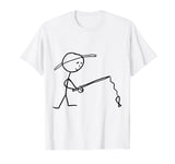 Angler fisherman has fish on the fishing hook T-Shirt