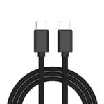 Cable Chargeur Type C/Type C Pour Macbook Air Apple Thunderbolt 3 Usb-C Connecteur (Noir)