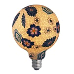 Dimbar LED glob Ø125 Flower Blue 30lm E27 1,6W