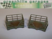 Greenhills Scalextric Carrera SCX Green Metal Cage Pair 1.32 Scale - NEW - MA...