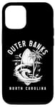 Coque pour iPhone 13 Outer Banks North Carolina Surf Planche de surf vintage