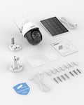 AOSU Solar Security Camera 3K 5MP, Wireless Outdoor Battery Powered WiFi Camera