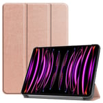 EIDERWOOD iPad Air 13" (2024) Tri-Fold Läder Fodral - Rose Gold