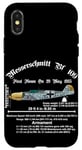 Coque pour iPhone X/XS Messerschmitt Fighter Art Historic: Aviation Legends