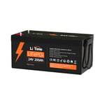 Litime - 24V 200Ah LiFePO4 Batterie lithium fer phosphate,batterie solaire et éolienne stockage avec panneau solaire, Parfaite pour Camping-Car,