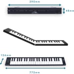 Carry On Piano 49 Key Touch Sensitive Folding Piano, Black (NEW)