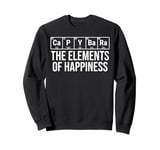 Capybara The Elements Of Happiness Periodic Table Funny Sweatshirt