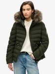 Superdry Fuji Faux Fur Hooded Padded Jacket