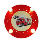 EEC A+, Elobra Plafonnier camion de pompier 4/20 - Bois ampoules