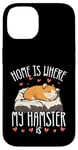 Coque pour iPhone 14 Hamster Graphic Women Kids Home est l'endroit où se trouve mon hamster